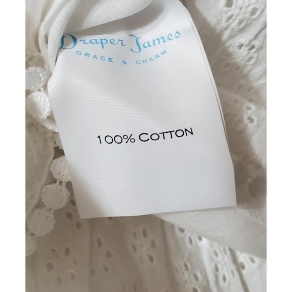 NWT Draper James eyelet flounce ruffle hem strappy spring summer dress white - Picture 15 of 15